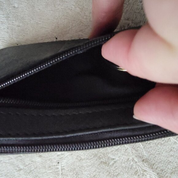 Vintage Cherokee Black Leather Wristlet/Coin Purse w Id Pouch - Picture 6 of 13